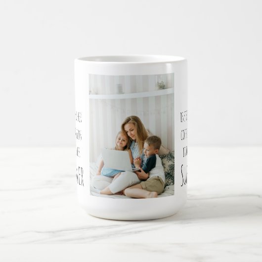 Schwarzes Skript | Funny Zitat | Ein Foto Kaffeetasse (Mittel)