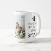 Schwarzes Skript | Funny Zitat | Ein Foto Kaffeetasse (VorderseiteRechts)