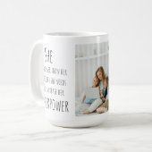 Schwarzes Skript | Funny Zitat | Ein Foto Kaffeetasse (Vorderseite Links)