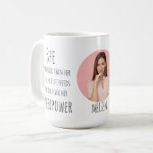 Schwarzes Skript | Funny Zitat | Ein Foto Kaffeetasse (Vorderseite Links)