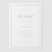 Schwarzes Skript | Klassische Italienische Hochzei Pergament Einladungen (Vorderseite)