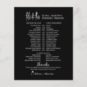 Schwarzes Skript Minimale Hochzeitstagszeit (Vorderseite)