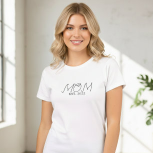 Schwarzes Skript MOM Gegründet 20XX T-Shirt