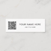 Schwarzes Skript QR für das Design einer weißen Mi Telefonnummerkarte (Vorderseite)