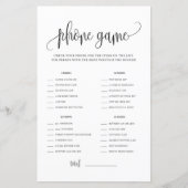 Schwarzes Skript Was ist auf Ihrem Handy-Duschgame (Vorderseite)