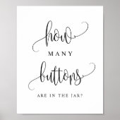 Schwarzes Skript wie viele Tasten im Jar sind Poster (Vorne)