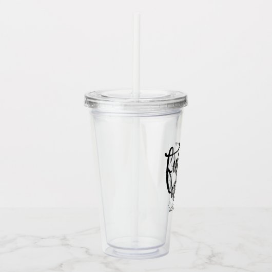 Schwarzes Skript-zukünftige Krankenschwester Acryltrinkbecher (Rechts)