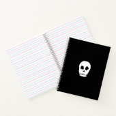 Schwarzes Skull-Minimal-Notebook Notizblock (Innenseite)