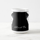 Schwarzes Smoking-Design Kaffeetasse (Mittel)