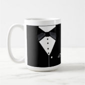 Schwarzes Smoking-Design Kaffeetasse (Links)
