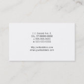 Schwarzes Smoking Visitenkarte (Rückseite)