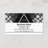 Schwarzes Snakeskin-Design Visitenkarte (Vorderseite)
