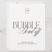 Schwarzes & Soft-Weißes-Bubble-Send-Off-Hochzeitss (Vorderseite)