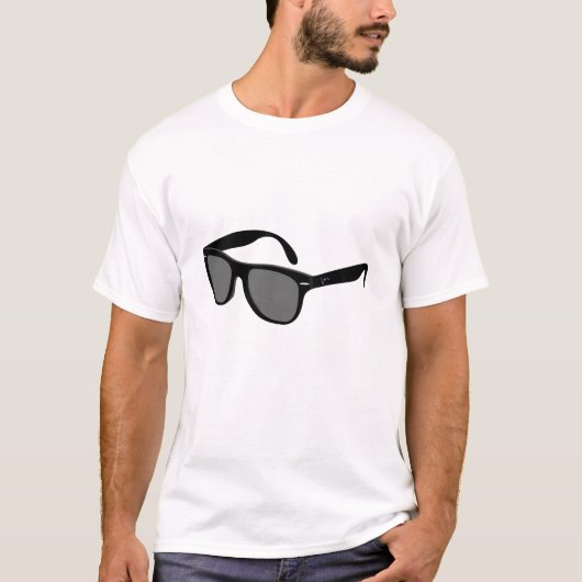 Schwarzes Sonnenbrille-T-Shirt T-Shirt (Vorderseite)