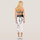 Schwarzes Spinnennetz, für Tochter, Halloween Capri Leggings (Rückseite)