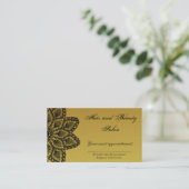 Schwarzes Spitze-Goldhaar und Terminkarte (Stehend Vorderseite)