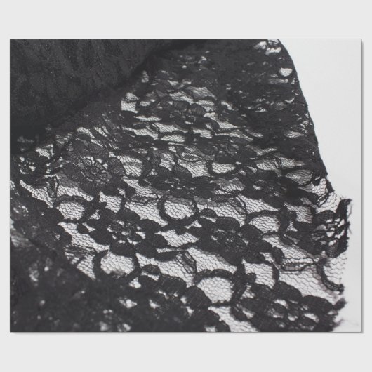 Schwarzes Spitze-Packpapier Geschenkpapier (Flach)