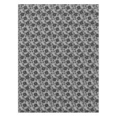 Schwarzes Spitzemuster auf weißem Hintergrund Tischdecke (Vorderseite)