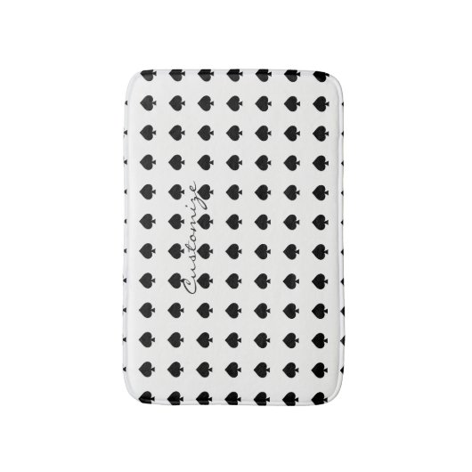 Schwarzes Spitzmuster Thunder_Cove Badematte (Vorderseite Vertikal)