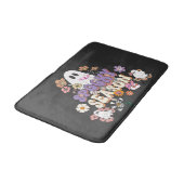 Schwarzes Spooktacular Niedlich Ghost Halloween Ba Badematte (Schrägansicht)