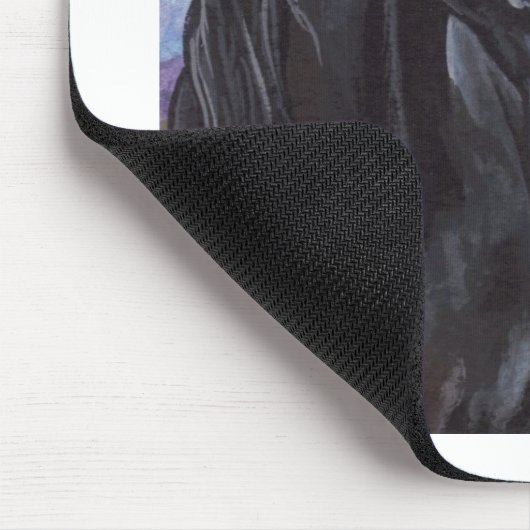 SCHWARZES STALLIONS-PFERD Mousepad (Ecke)