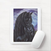 SCHWARZES STALLIONS-PFERD Mousepad (Mit Mouse)