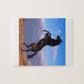 Schwarzes Stallions-Pferd Puzzle (Horizontal)