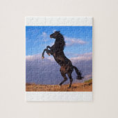 Schwarzes Stallions-Pferd Puzzle (Vertikal)