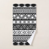 Schwarzes Stammesdesign Badhandtuch Set (Handtuch)