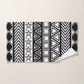 Schwarzes Stammesdesign Badhandtuch Set (Handtuch)