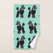 Schwarzes Standard-Poodles Minzhandtuch-Set Badhandtuch Set (Handtuch)