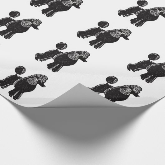 Schwarzes Standardpfropfpapier Geschenkpapier (Ecke)