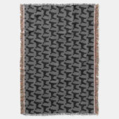 Schwarzes Standardpudel-Silhouette-Muster Decke (Vorderseite Vertikal)