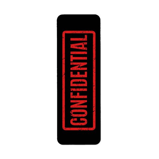 Schwarzes Stempelkonfidenzzeichen (Vorne)