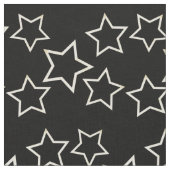 Schwarzes Sternmuster Stoff (Nahaufnahme)