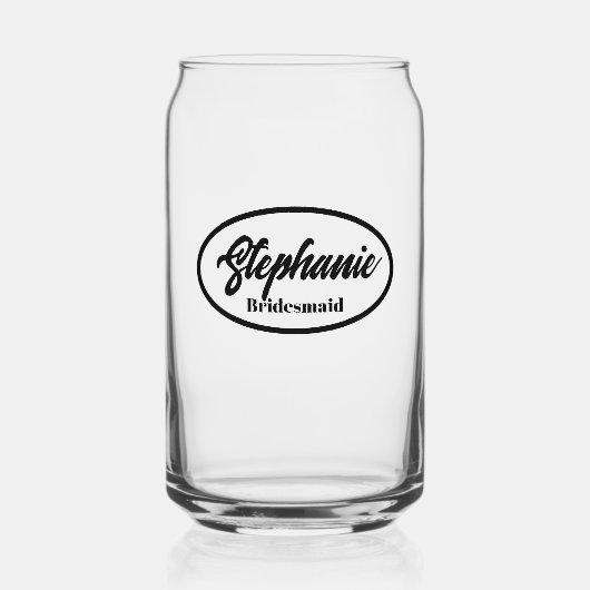 Schwarzes Stilglas Hochzeitsglas Dosenglas (Vorderseite)