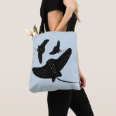 Schwarzes Stingray-Farbmuster Tasche (Von Nahem)