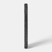 Schwarzes Straußenleder-Optik iPhone Hülle (Linke Seite)