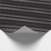 Schwarzes Streifenpapier Geschenkpapier (Ecke)