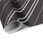 Schwarzes Streifenpapier Geschenkpapier (Rolleneckpunkt)