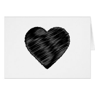Schwarzes Strickherz