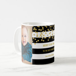 Schwarzes Stripes GoldFoto-bestes Kaffeetasse