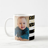 Schwarzes Stripes GoldFoto-bestes Kaffeetasse (Links)