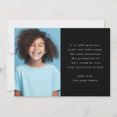 Schwarzes stylisches Foto mit ultra-schicker Note Ankündigung (Rückseite)