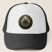 Schwarzes Sun-Rad Truckerkappe (Vorderseite)