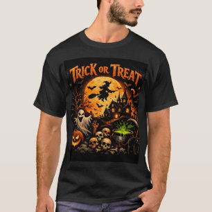 Schwarzes Süßes-oder-Saures Halloween für Männer T-Shirt
