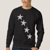 Schwarzes Swearshirt mit Diagonalstars Sweatshirt (Vorderseite)