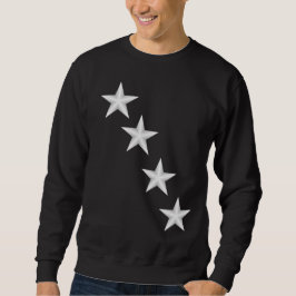 Schwarzes Swearshirt mit Diagonalstars Sweatshirt