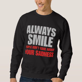 Schwarzes Sweatshirt für Männer mit Realitätsaussa