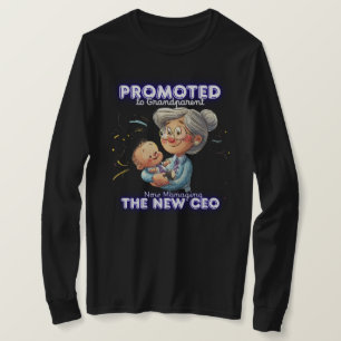 Schwarzes Sweatshirt Zum Großelternteil beförder T-Shirt